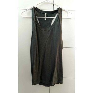 Athleta Glitter Gray Scoop Neck Racerback Tank Top Extra Large Metallic Athletic